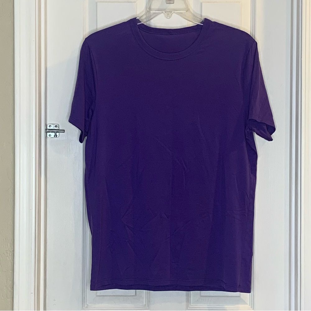 Lululemon Fast and Free Short Sleeve Shirt Petrol Purple Size Large